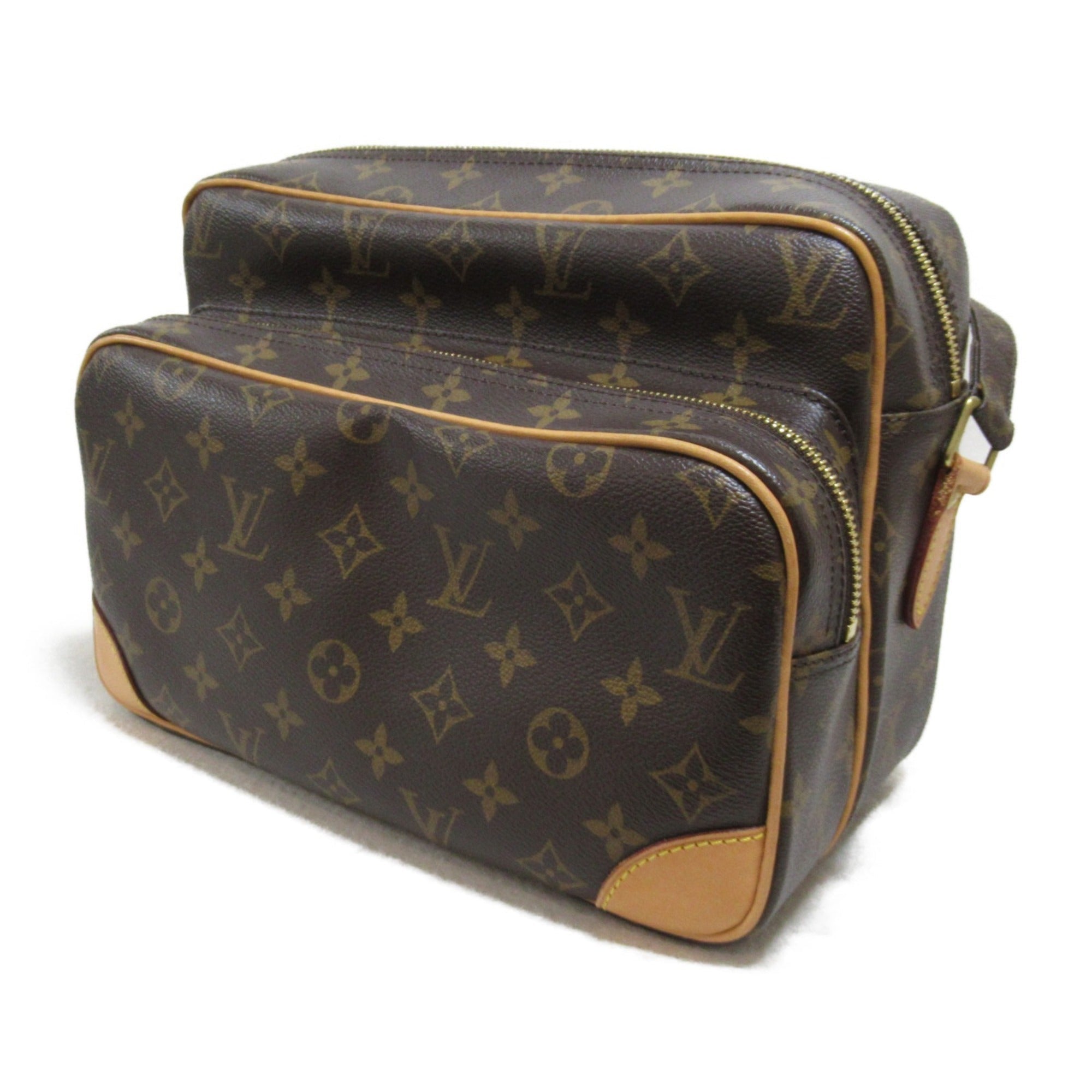 LOUIS VUITTON Nile Shoulder Bag Brown Monogram PVC coated canvas M45244
