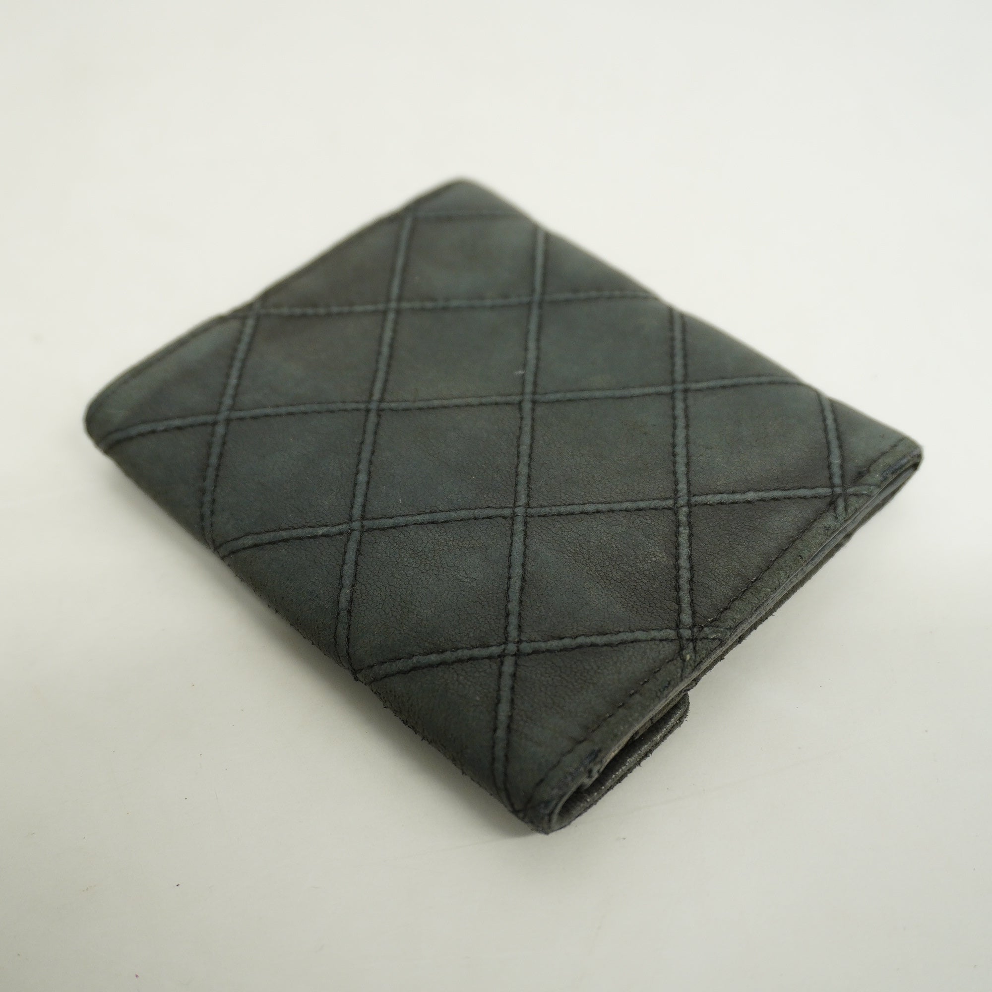 CHANEL  Bicolor Gold Metal Fittings Lambskin Coin Purse/coin Case Black