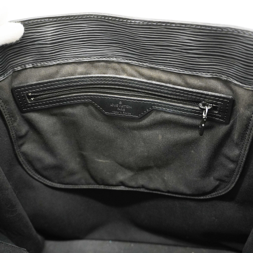 LOUIS VUITTONAuth  Epi Sac Plat M59082 Women's Tote Bag Noir