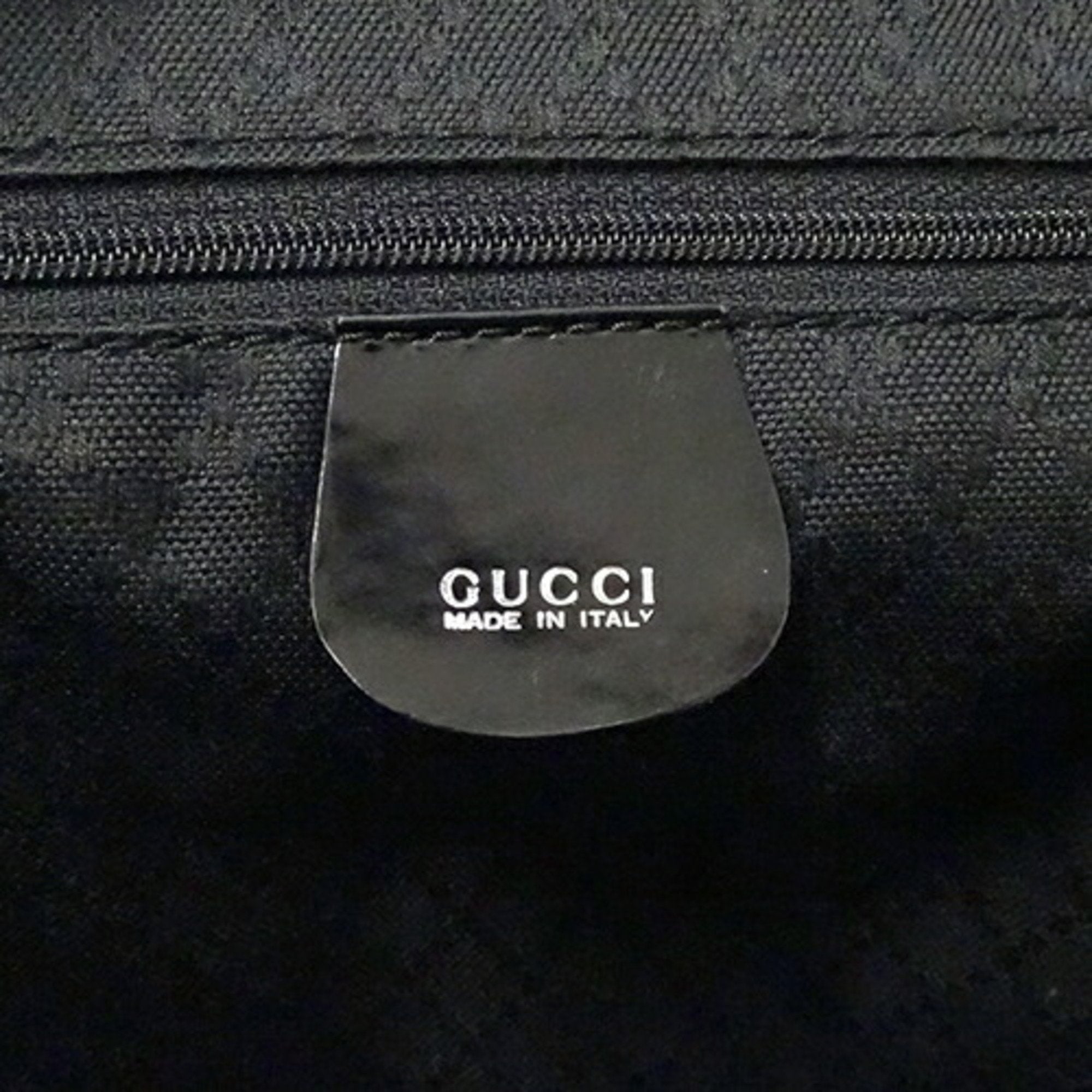 GUCCI Bag Women's Tote Handbag Bamboo Canvas Black 002���1364