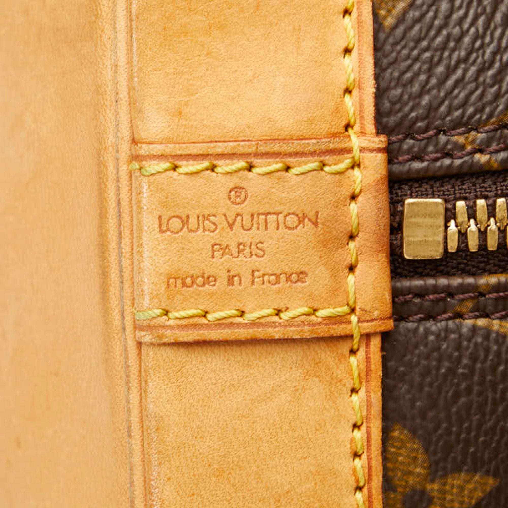 LOUIS VUITTON Monogram Alma PM Handbag M51130 Brown PVC Leather Women's