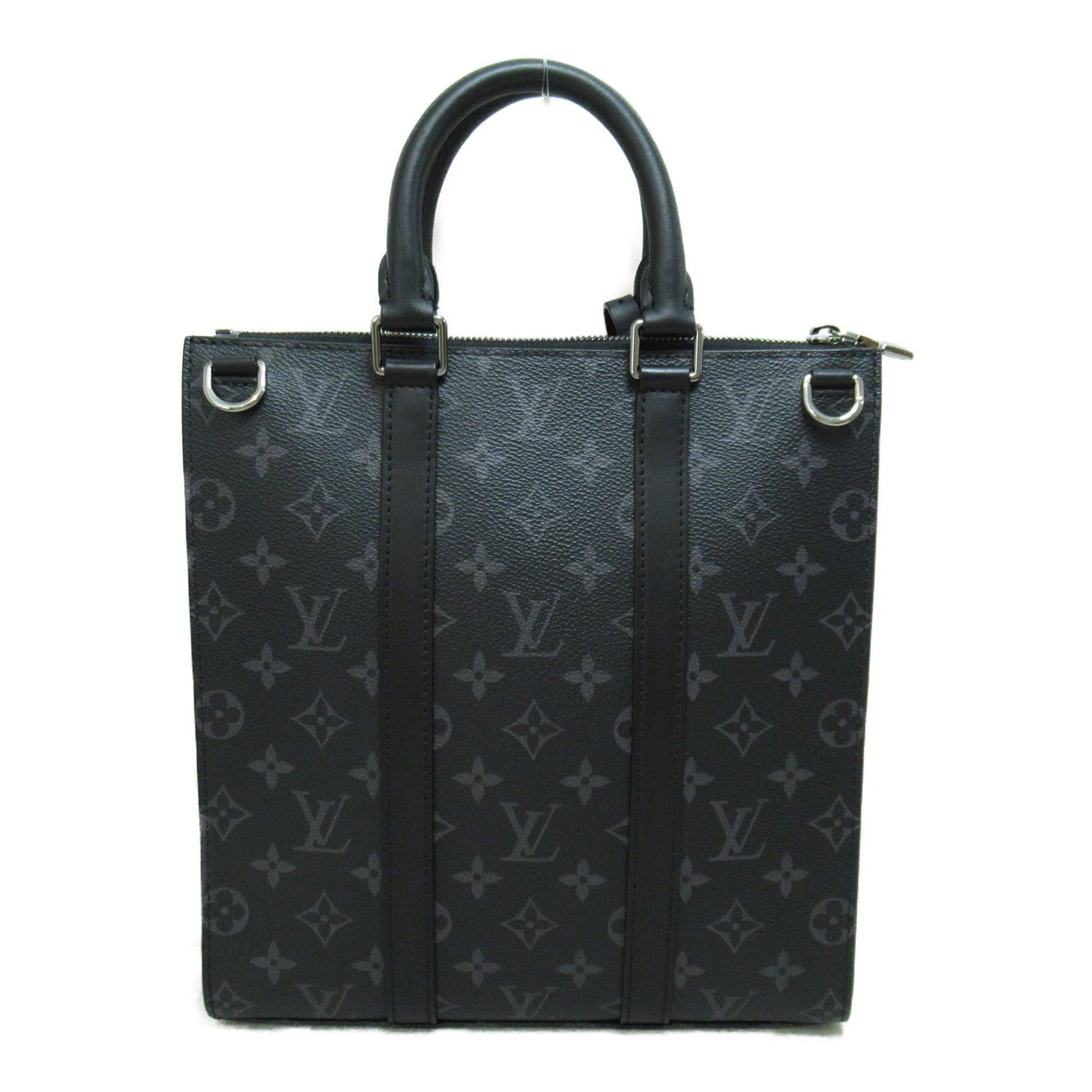 LOUIS VUITTON Sac Plat/Cross Shoulder Bag Black Monogram eclipse PVC coated canvas M46098