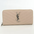 SAINT LAURENT Full Zip 358094 Long Wallet Round Leather Women's