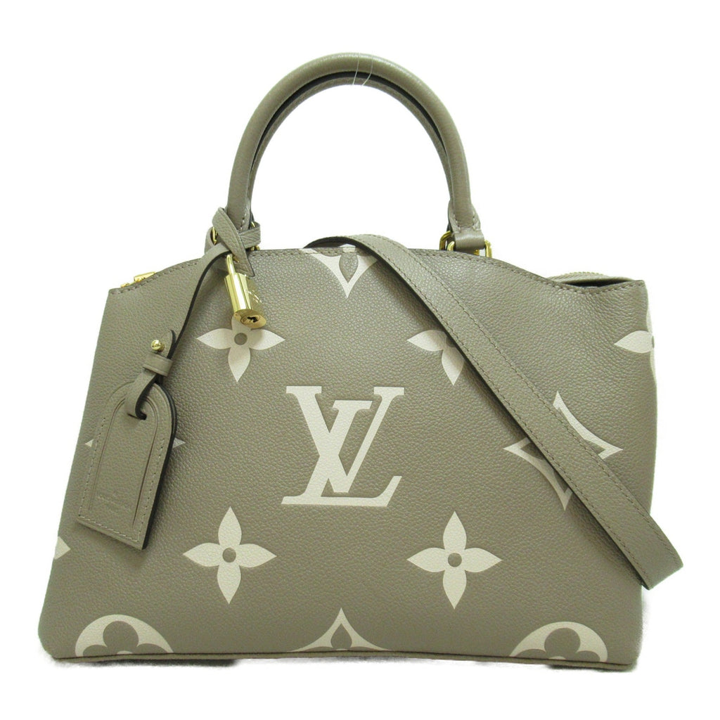 LOUIS VUITTON Petit Palais PM handbag Beige Turtle claim Monogram empreinte leather M58914