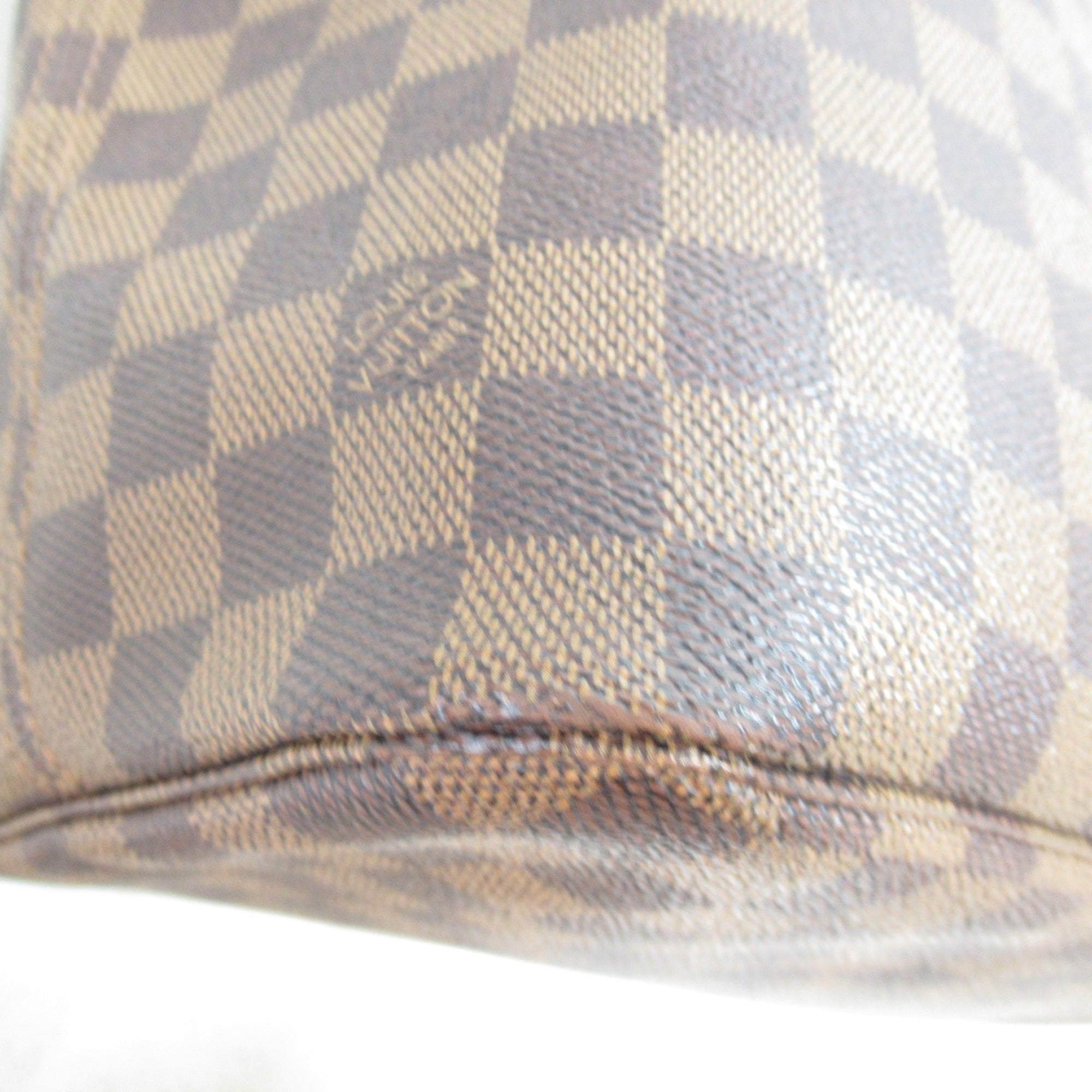 LOUIS VUITTON Neverfull MM Tote Bag Brown Rose Valerie Damier PVC coated canvas N41603