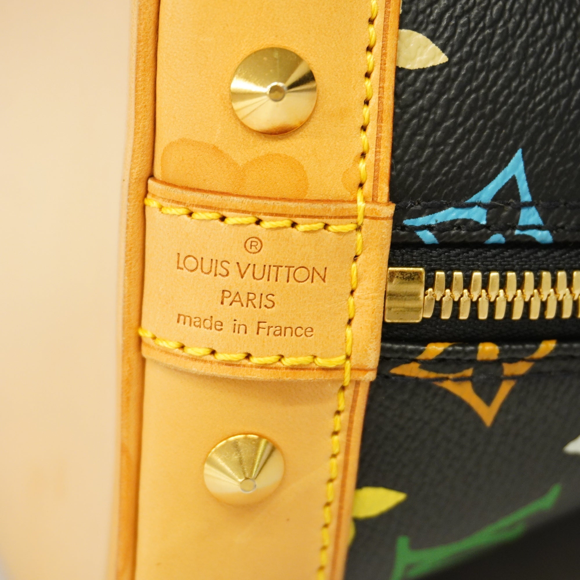 LOUIS VUITTONAuth  Monogram Multicolore Alma M92646 Women's Handbag Noir