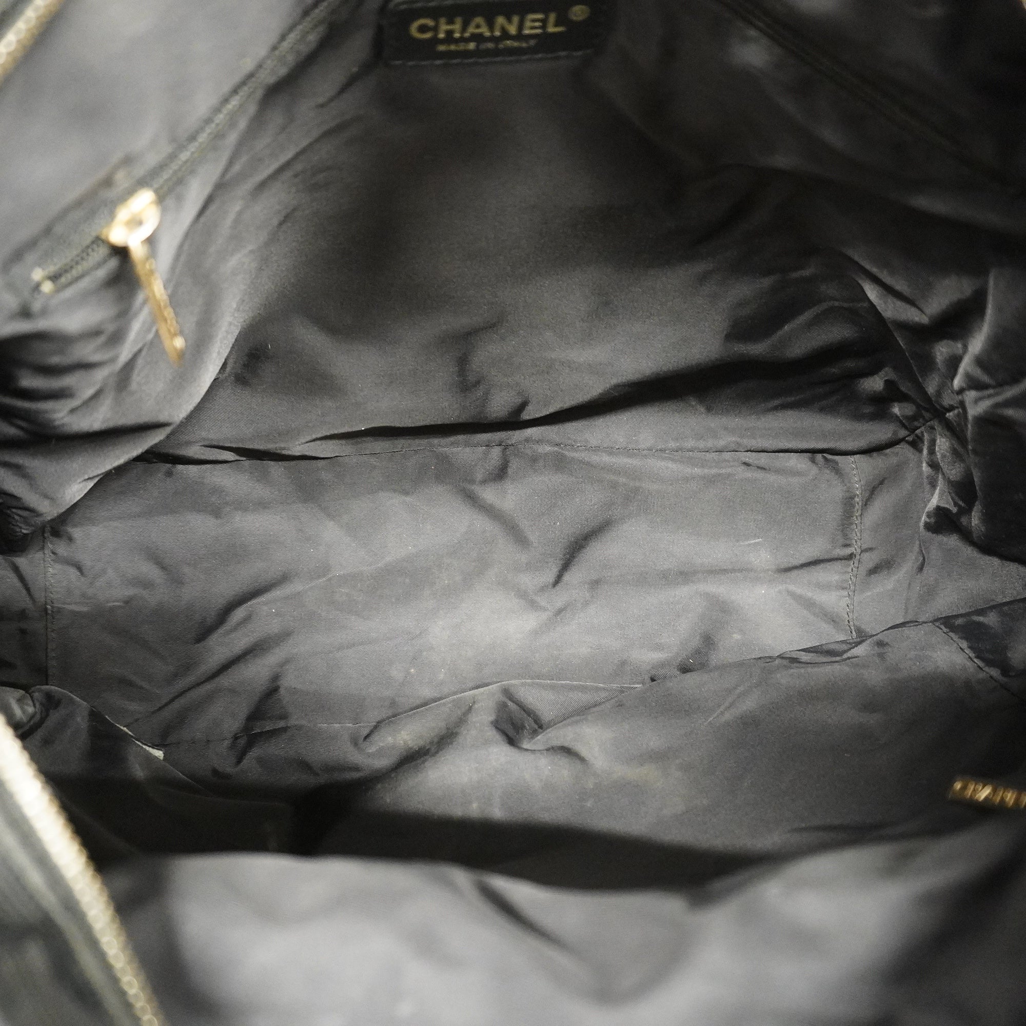 CHANELAuth  New Travel Line Tote Bag Women's Nylon Tote Bag Black