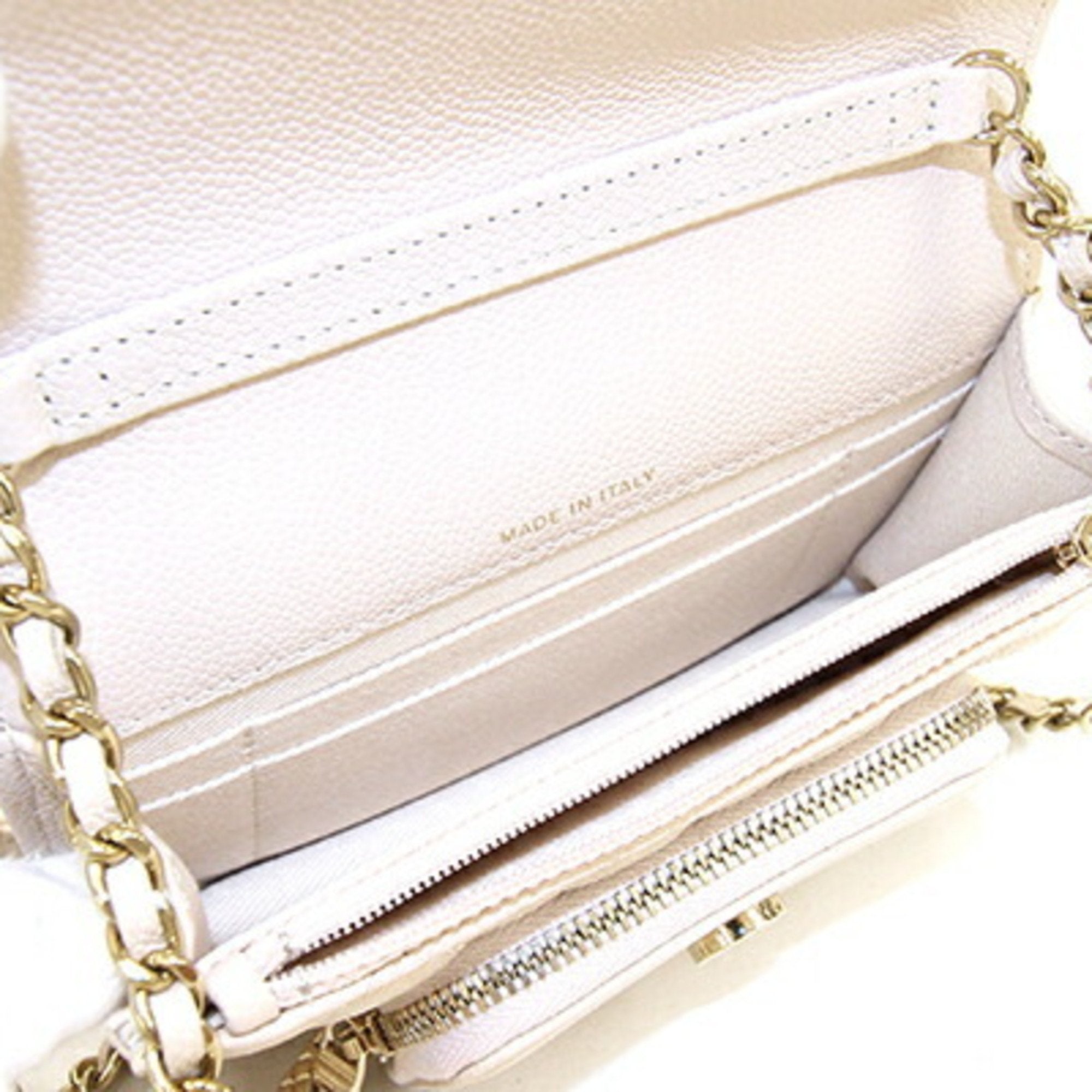 CHANEL Handbag Matelasse Infinity AP2914 Light Beige Caviar Skin Women's Chain Bag Quilting Diamond Stitch Coco Mark