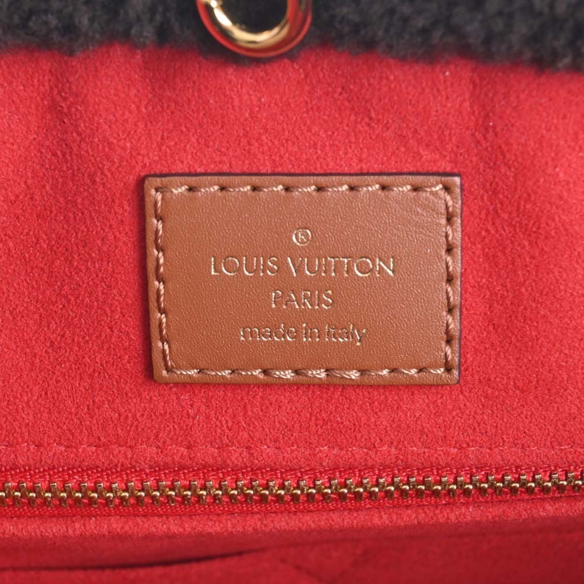 LOUIS VUITTON Monogram Teddy On the Go GM 2WAY Handbag M55420 Brown/Ivory Women's