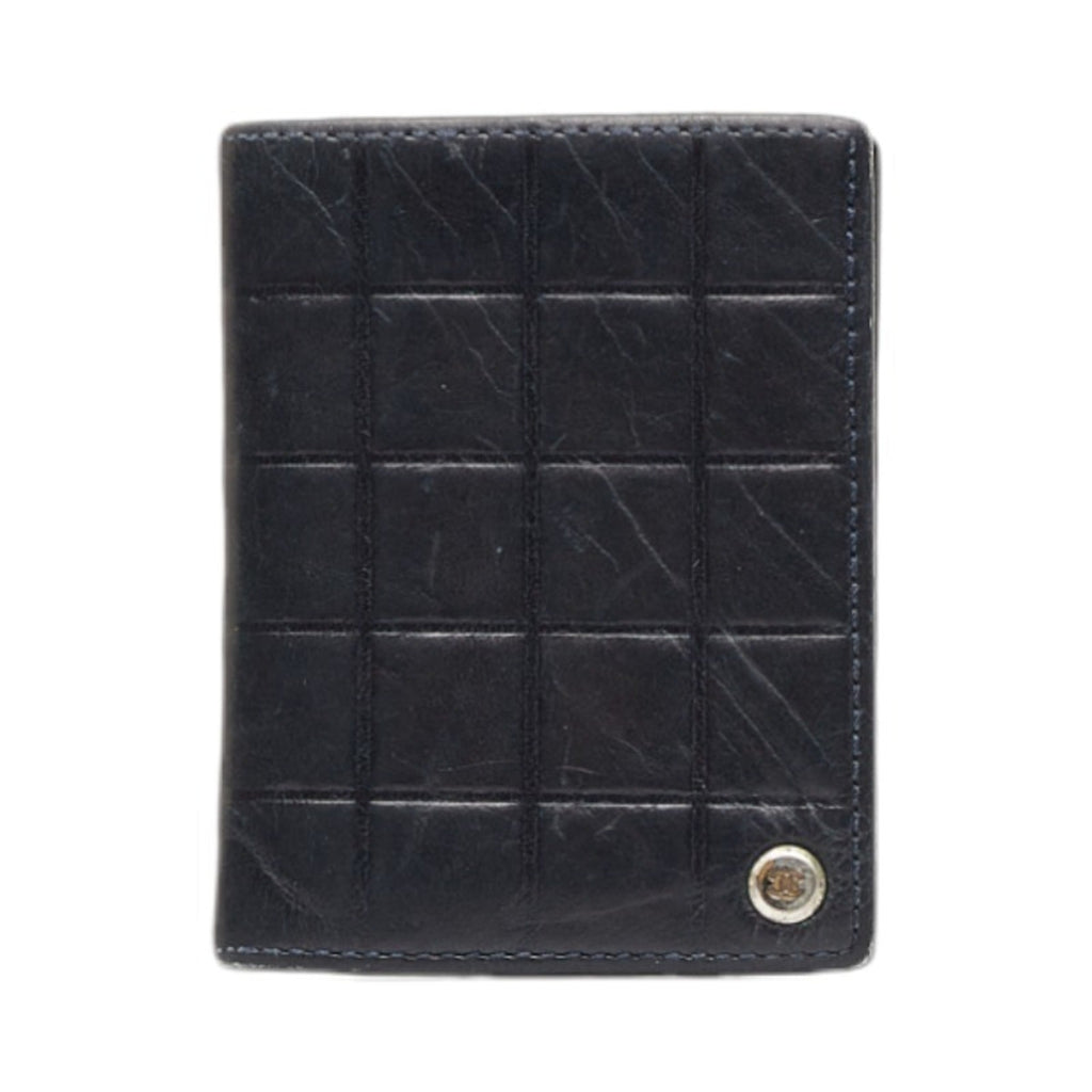 CHANEL Cocomark Business Card Holder Case Black Lambskin Ladies