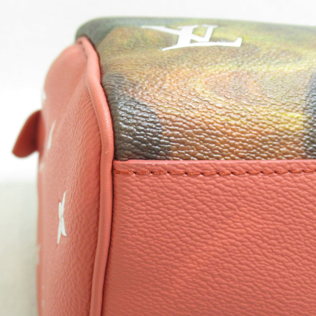 LOUIS VUITTON Da Vinci Speedy 30 Handbag Pink Masters collection PVC coated canvas M43372