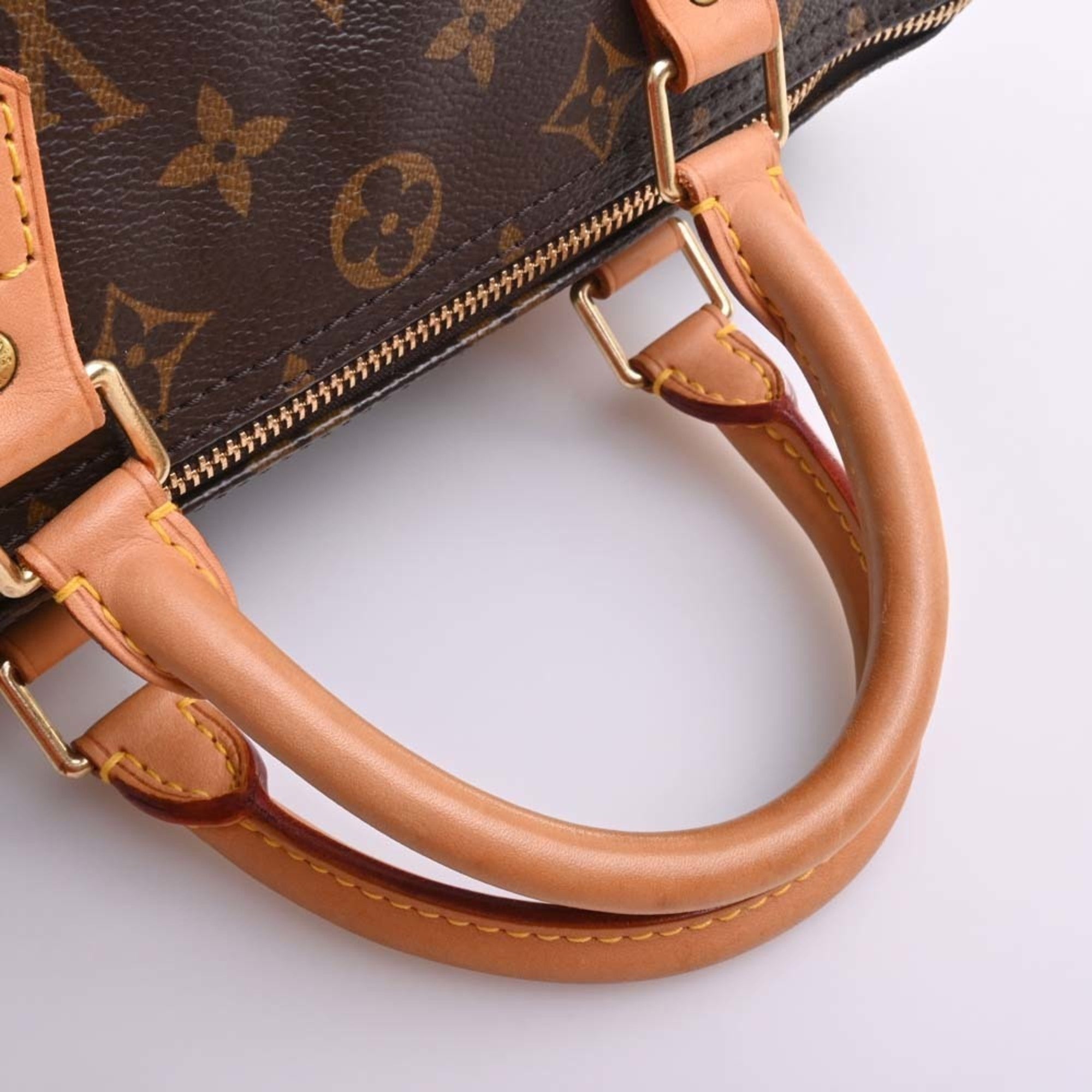 LOUIS VUITTON Monogram Speedy 30 Handbag Mini Boston Bag M41526 Brown Women's