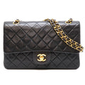 CHANEL Matelasse 25 Chain Shoulder Women's Bag Lambskin Black