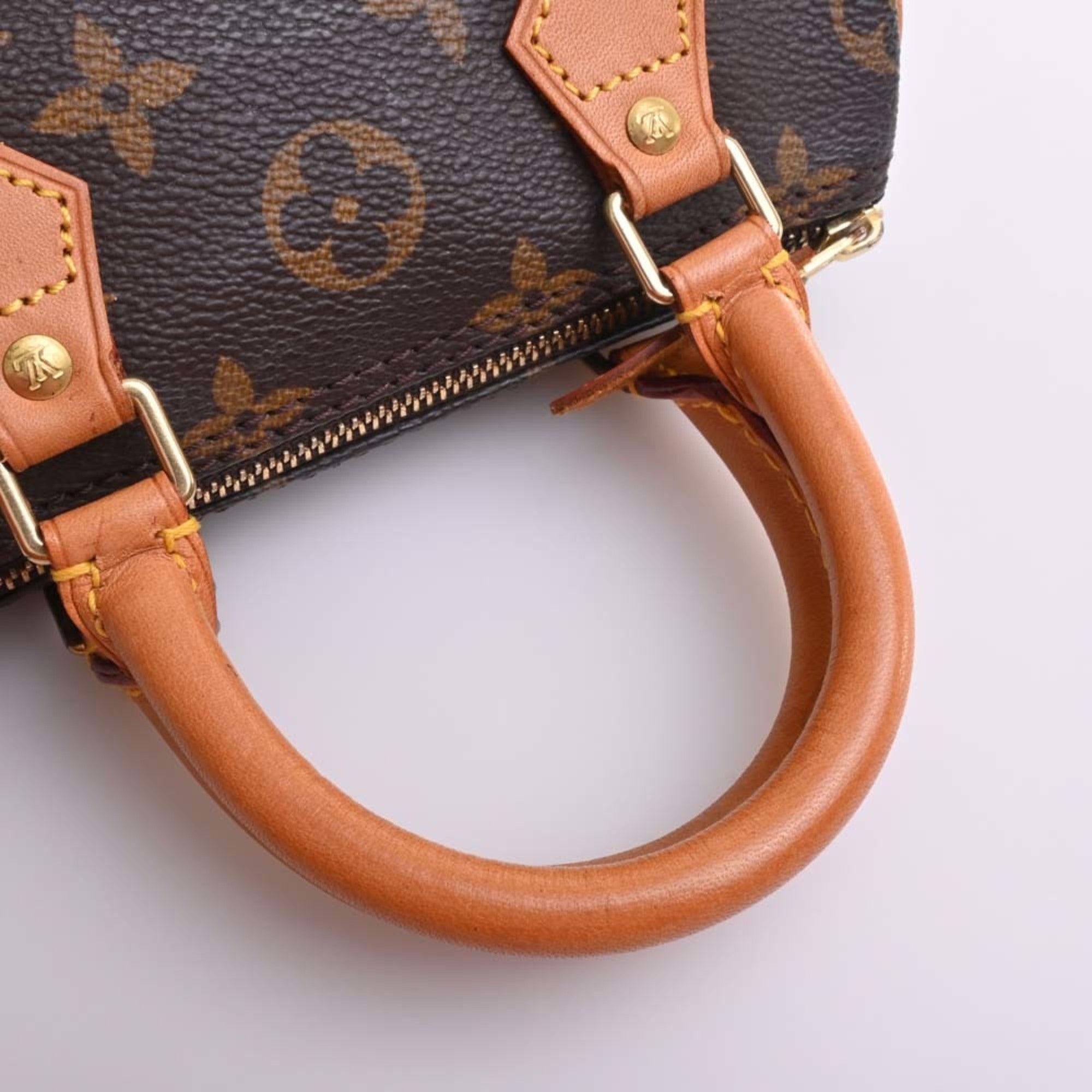 LOUIS VUITTON Monogram Mini Speedy Handbag M41534 Brown Women's