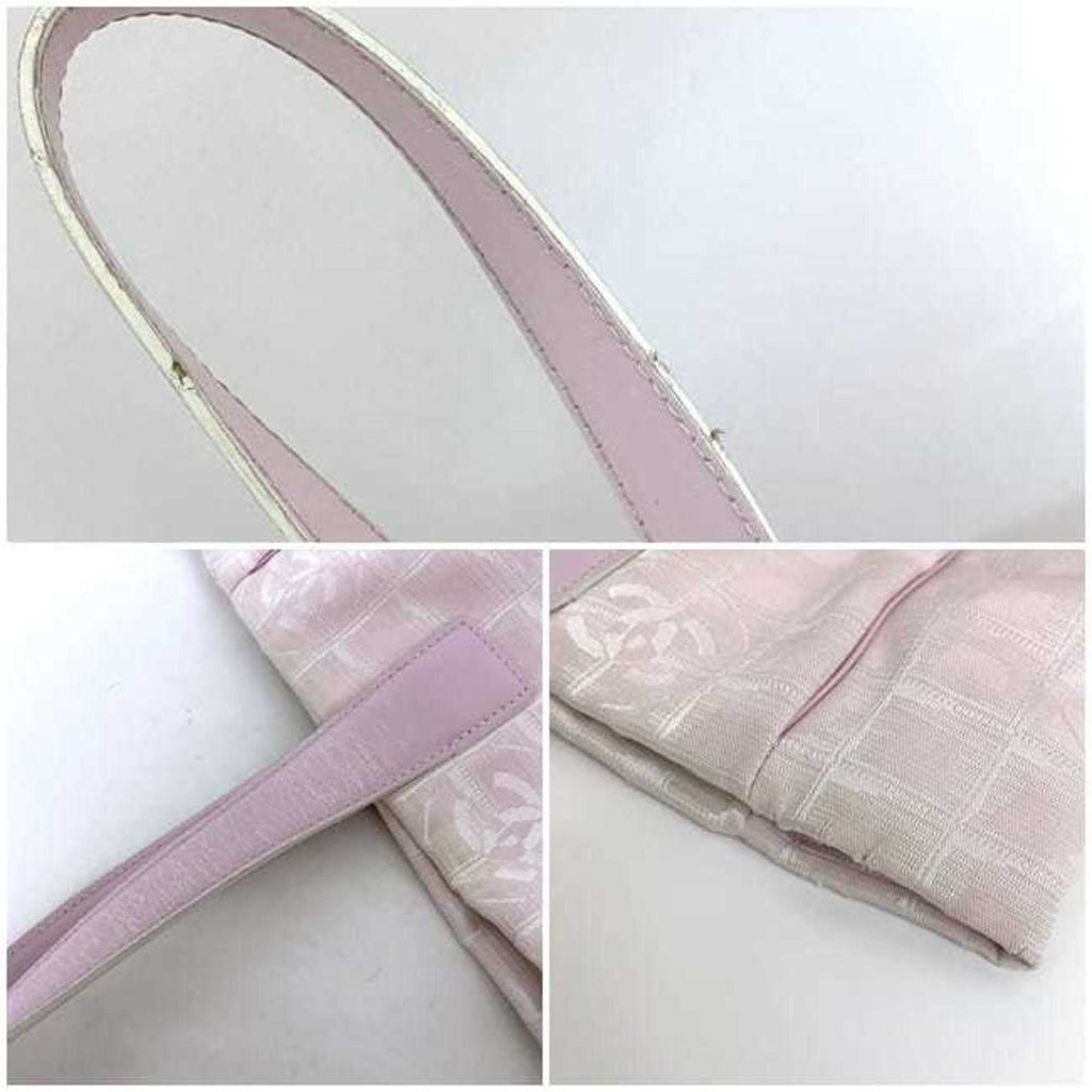 CHANEL MM Pink New Line A15991 Nylon Leather 8216800  Coco Mark Tra Ladies