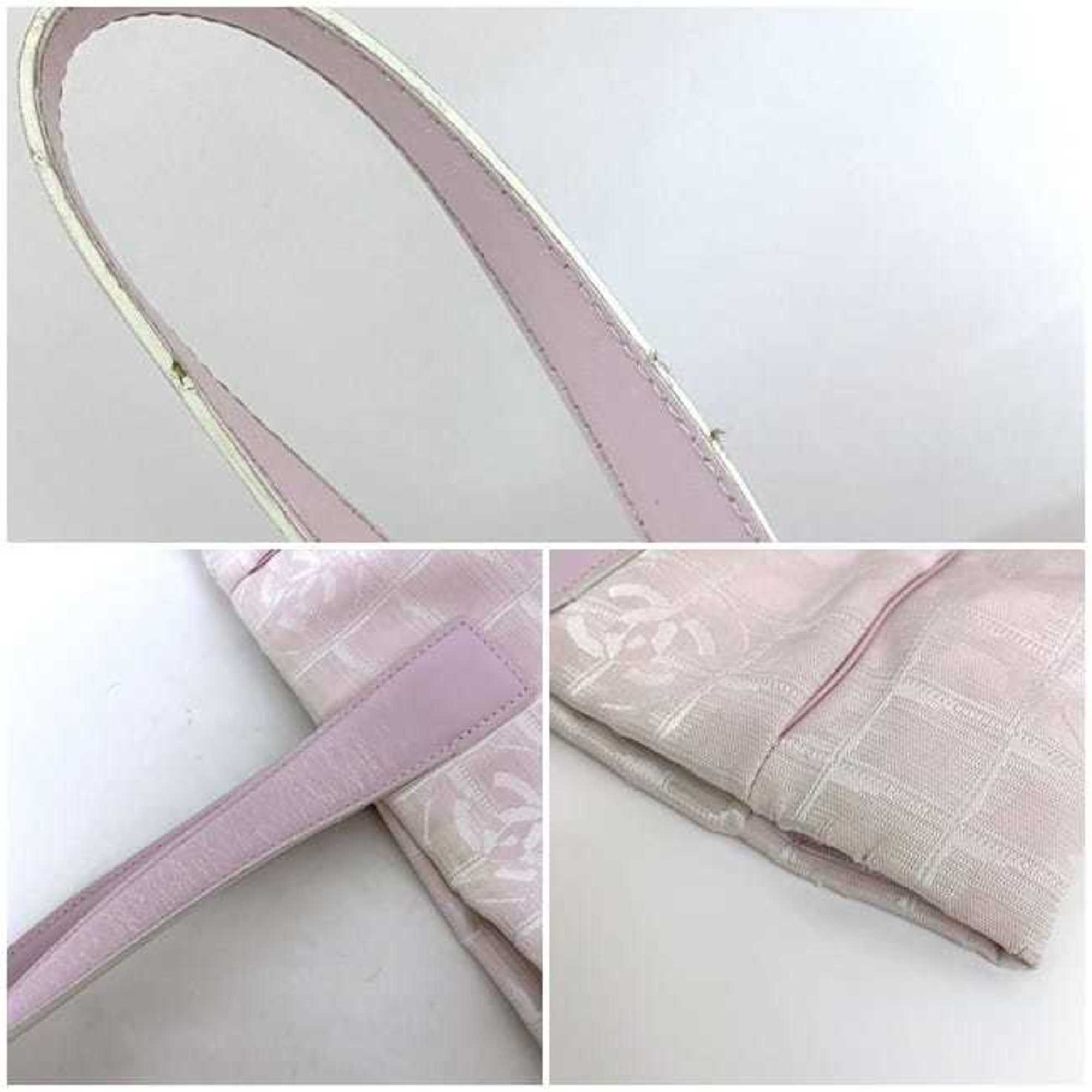 CHANEL MM Pink New Line A15991 Nylon Leather 8216800  Coco Mark Tra Ladies
