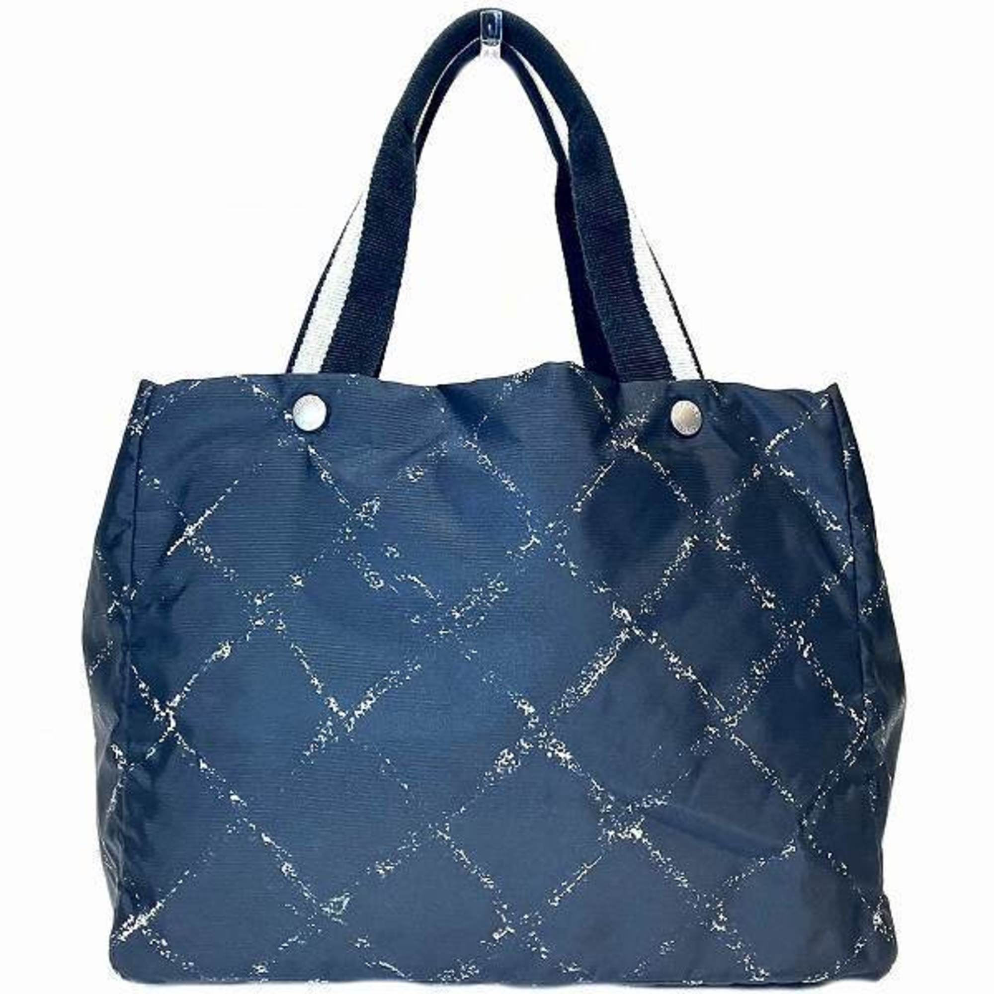 CHANEL Travel Line AM3930 Nylon Bag Tote Ladies