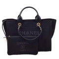 CHANEL Deauville AS3257 Black Tote Bag Handbag Shoulder Women Men Unisex