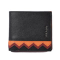 Prada wallet for men PRADA 2MO912 SAFFIANO Saffiano black papaya
