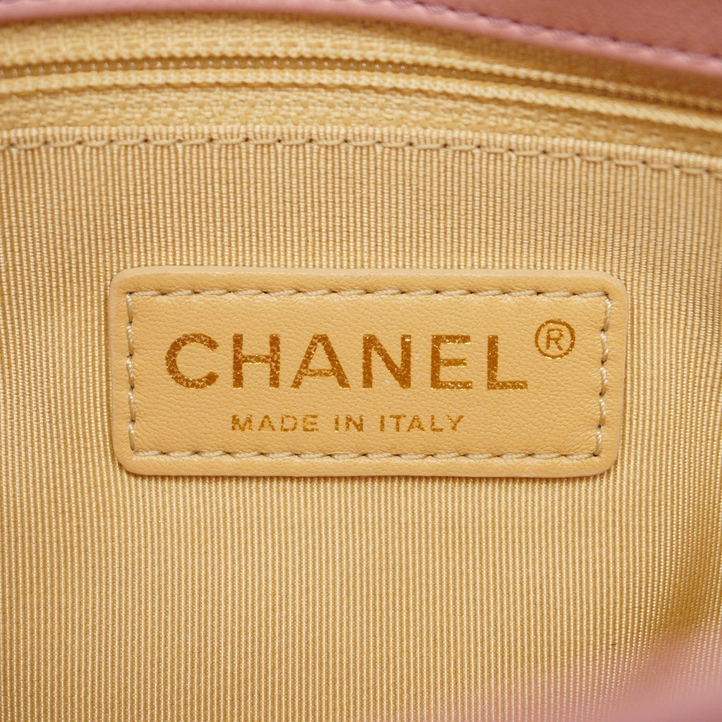 CHANELAuth  Matelasse W Flap W Chain Women's Leather Shoulder Bag Pink