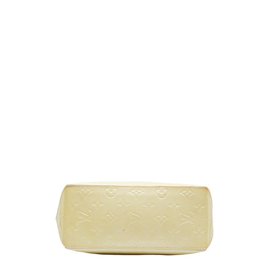 LOUIS VUITTON Monogram Vernis Reid PM Handbag M91336 Perle White Patent Leather Women's