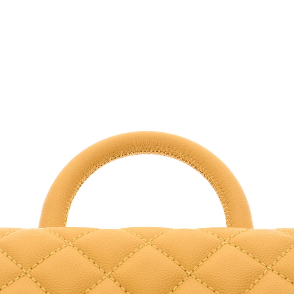 CHANEL matelasse XXS yellow AS2215 ladies caviar skin bag