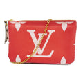 LOUIS VUITTONAuth  Monogram Giant Double Zip Women's Shoulder Bag Rouge