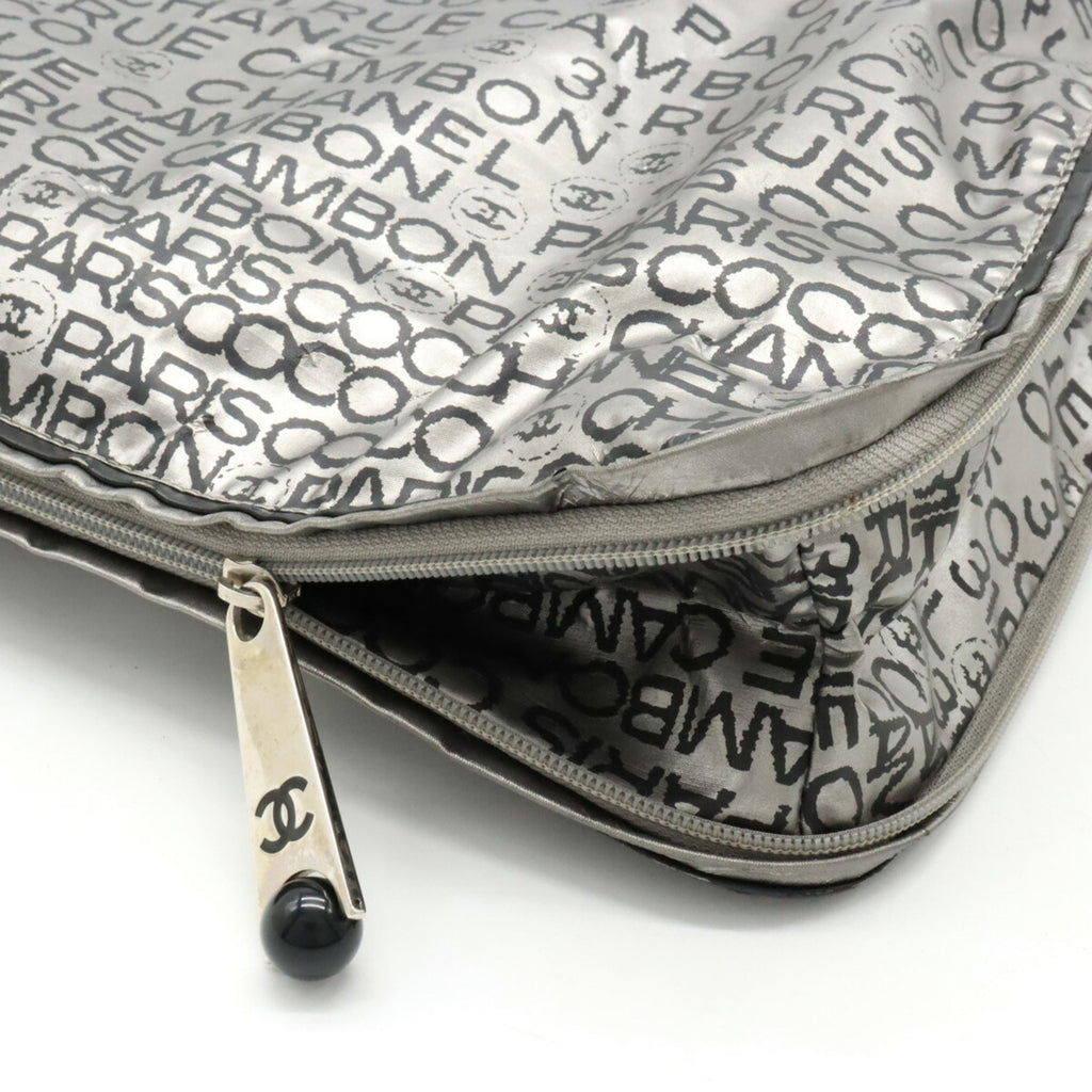 CHANEL Unlimited Tote Bag Large Shoulder Nylon Silver 6113