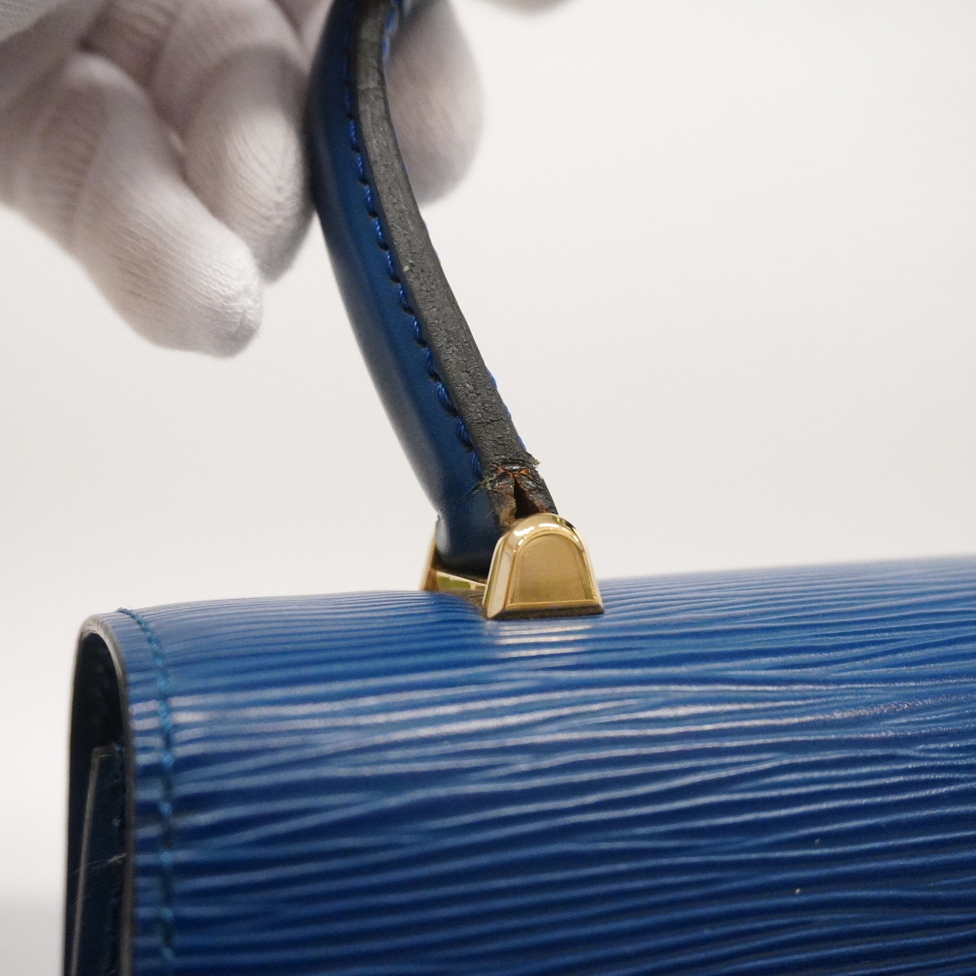 LOUIS VUITTONAuth  Epi Marzelb Malesherbes M52375 Women's Handbag Toledo Blue