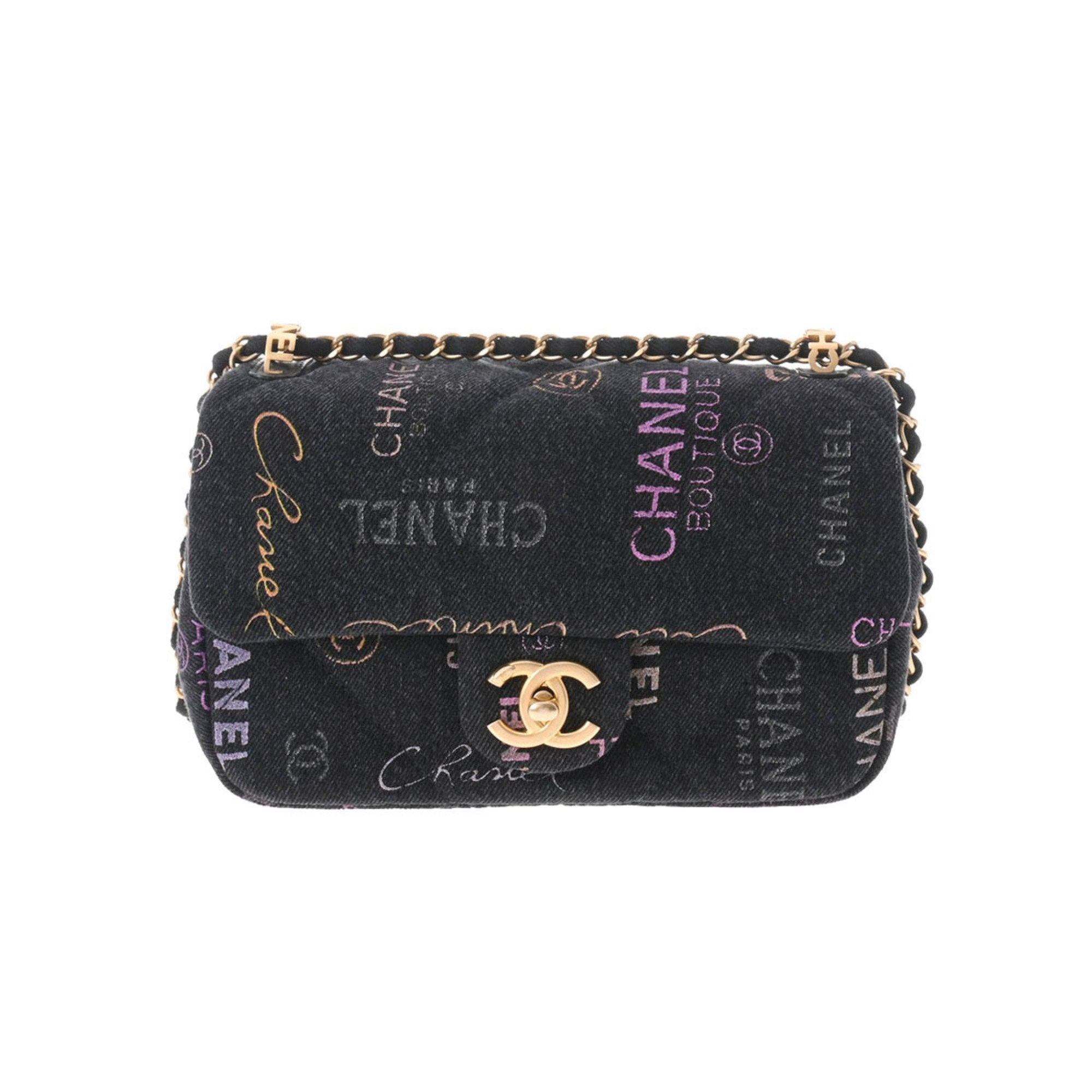 CHANEL Chain Shoulder Matelasse Black AS3134 Women's Bag