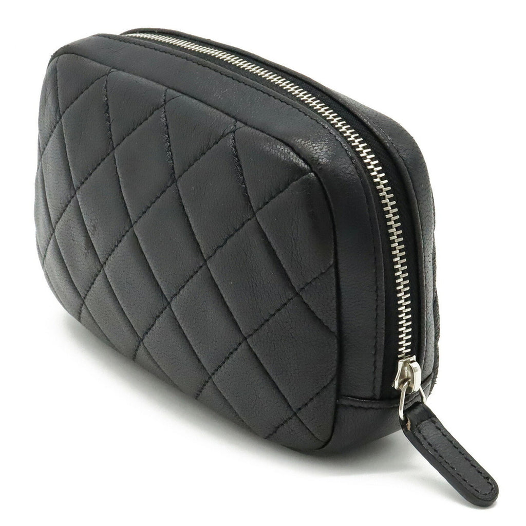 CHANEL Matelasse Cocomark Multi Pouch Lambskin Leather Black A80909