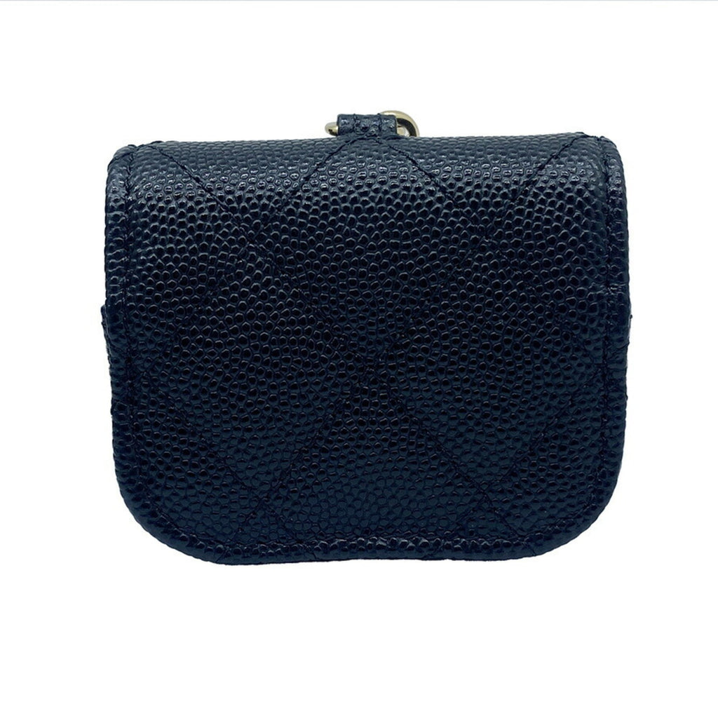 CHANEL ipods case chain shoulder caviar skin here mark black AP1739 31******