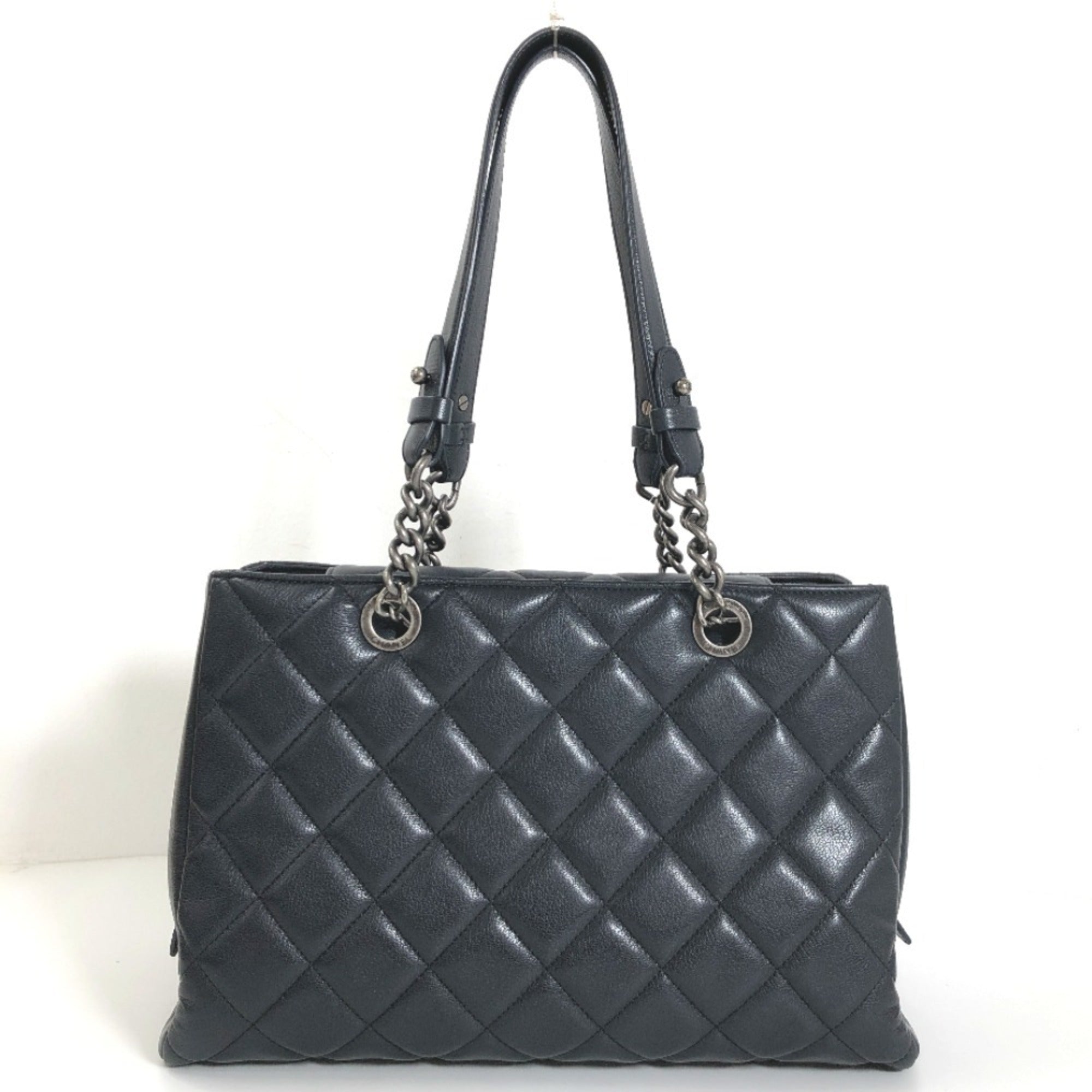 CHANEL Shoulder Bag Boy  Chain Calf Leather Black Women's
