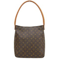 LOUIS VUITTON Monogram Looping GM Shoulder Bag M51145 Brown Women's