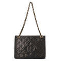 CHANEL chain matelasse shoulder bag lambskin black ladies
