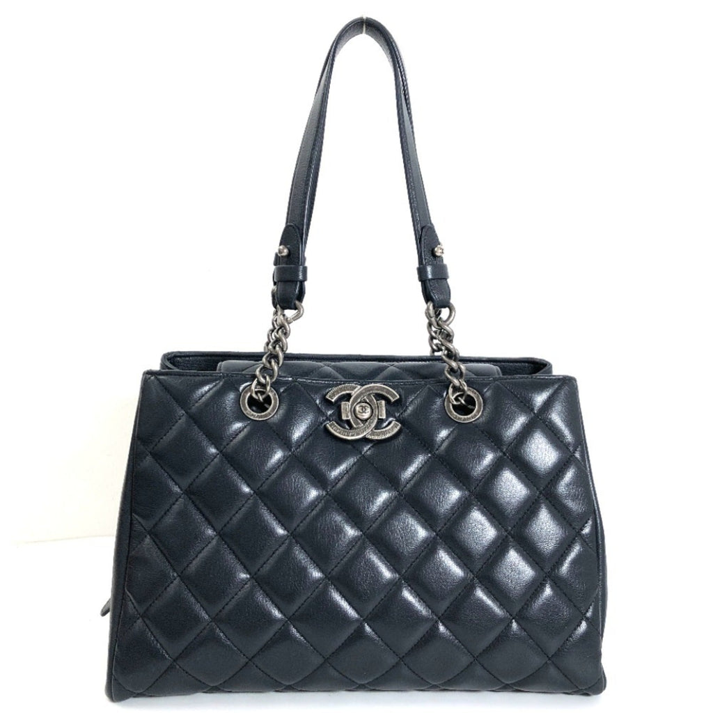 CHANEL Shoulder Bag Boy  Chain Calf Leather Black Women's