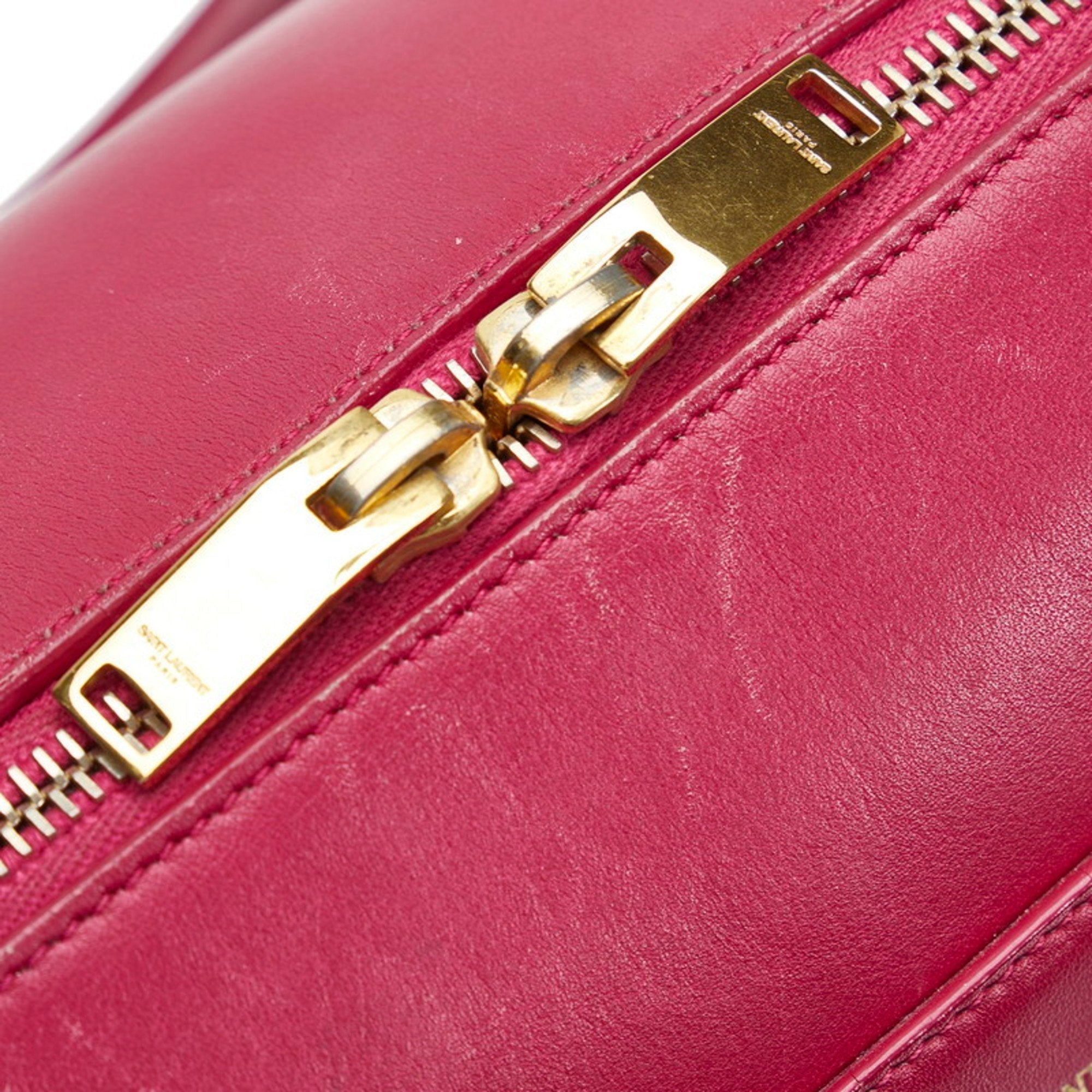 SAINT LAURENT Classic Baby Duffle Handbag Shoulder Bag 330958 Pink Leather Ladies
