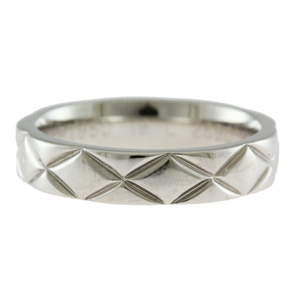 CHANEL Matelasse Ring No. 4 Pt950 Platinum Women's