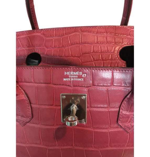 Hermès Handmade Alligator Birkin Bag Fuchsia 40cm (SPECIAL)