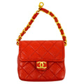CHANEL★ Classic Flap Micro Bag Pouch Red 71178