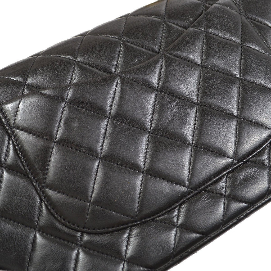 CHANEL 1994-1996 Classic Single Flap Handbags Set Black Lambskin 72957