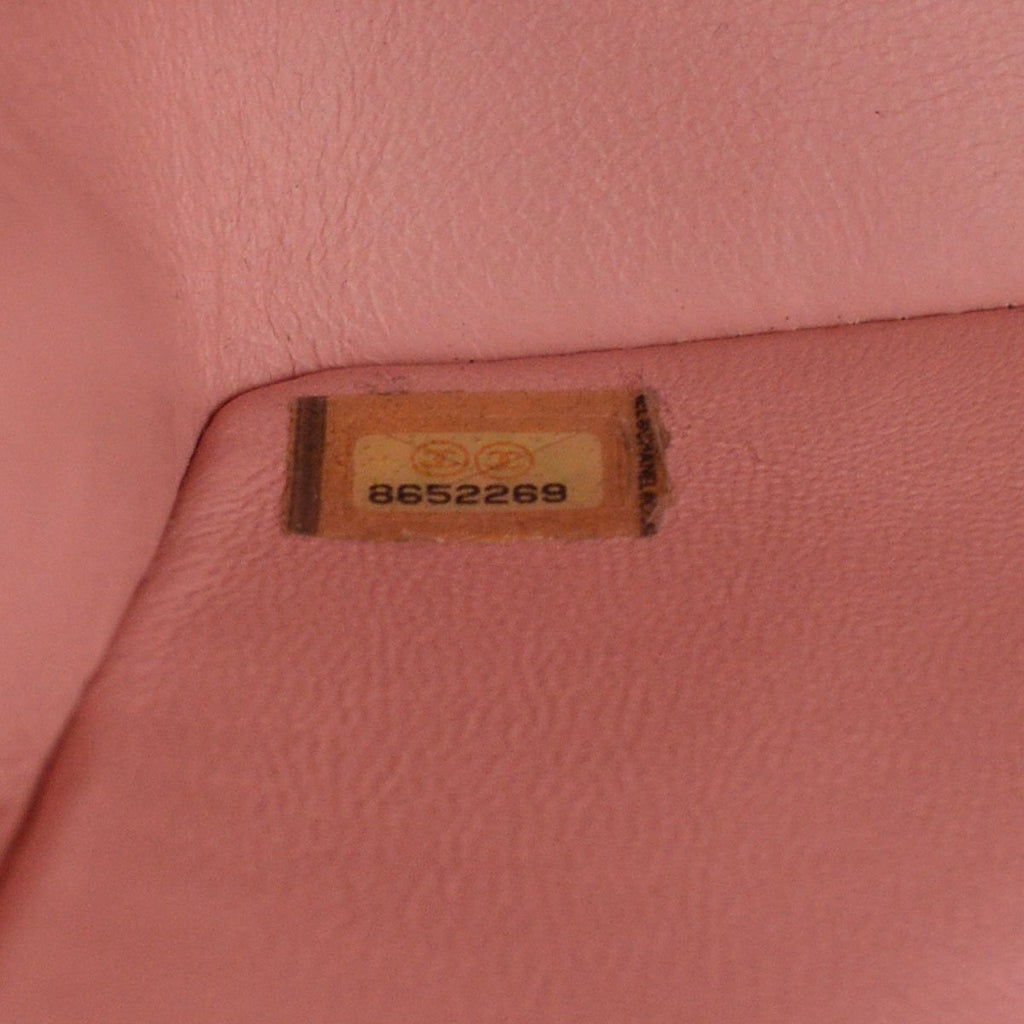 CHANEL 2003-2004 Classic Square Flap 17 Pink Caviar 82773