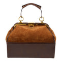 Christian Dior Vintage Doctor's Handbag Brown Suede