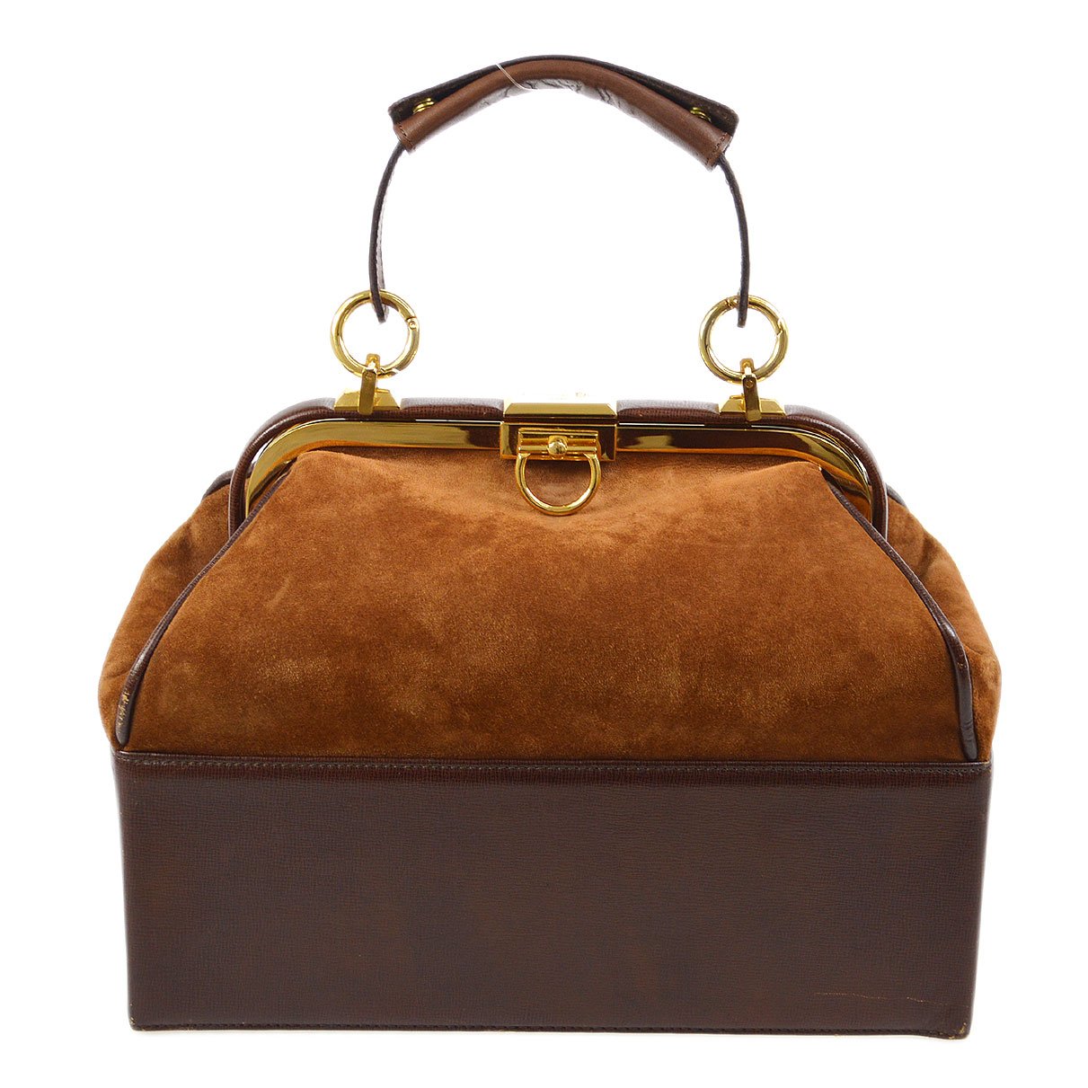 Christian Dior Vintage Doctor's Handbag Brown Suede