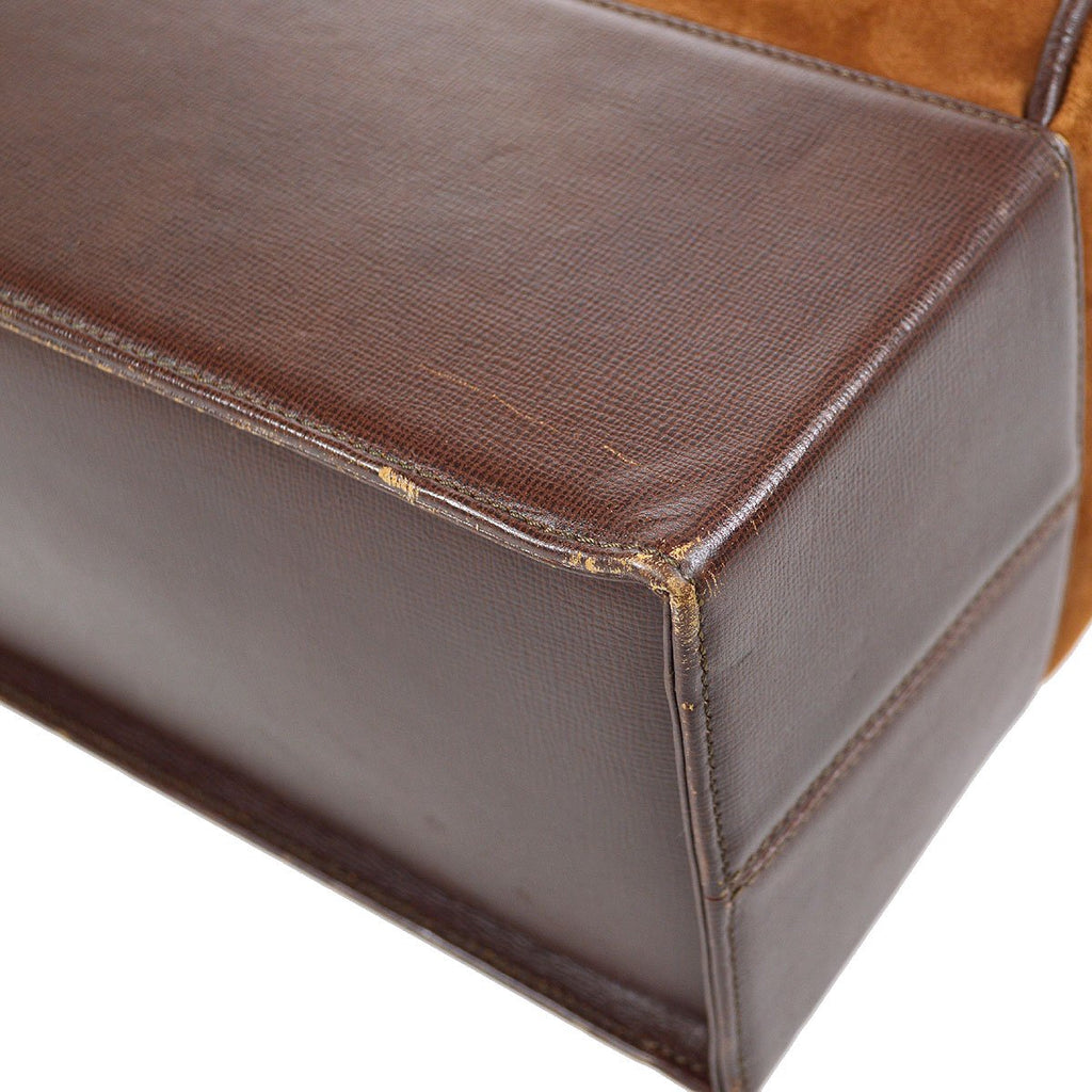Christian Dior Vintage Doctor's Handbag Brown Suede