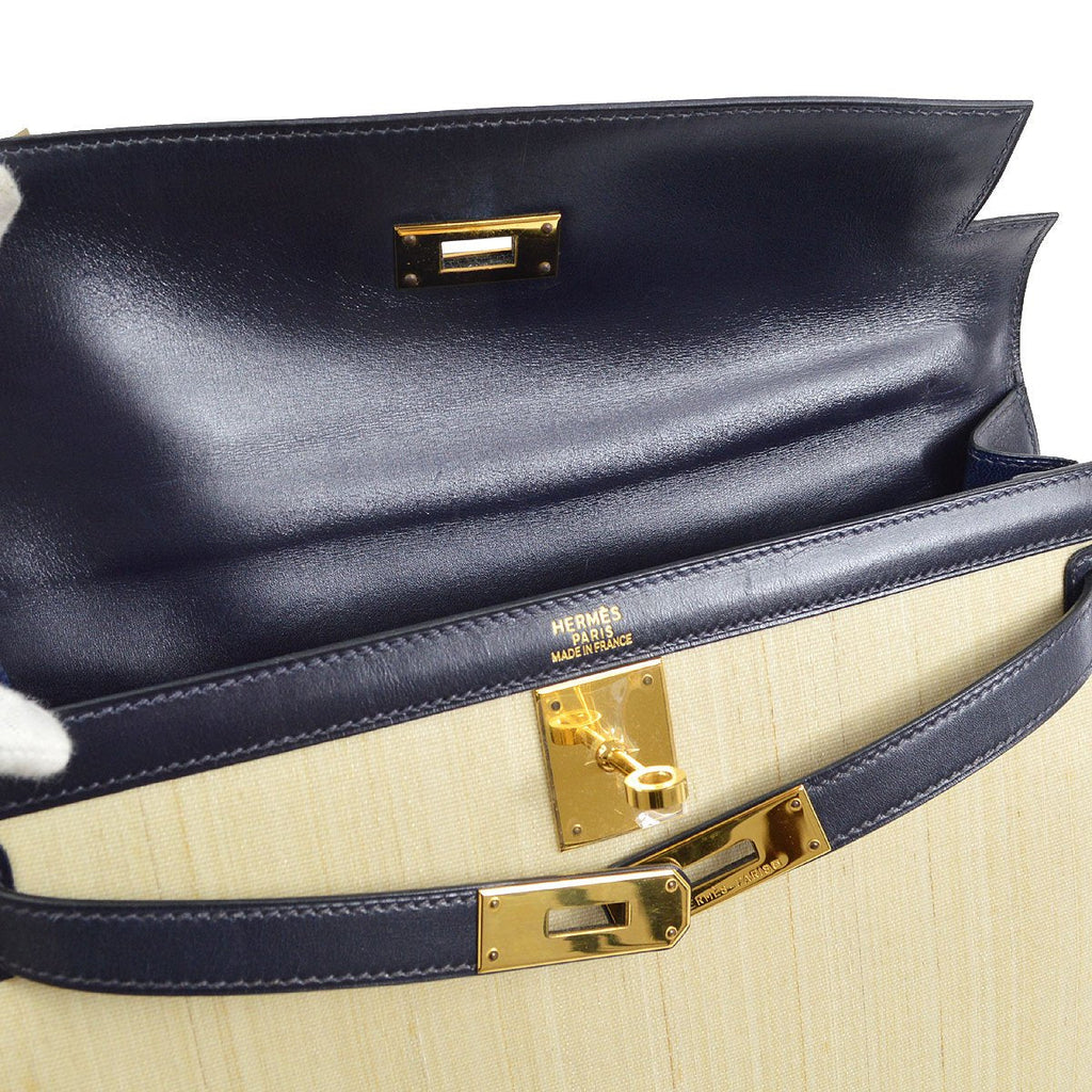 HERMES KELLY 32 SELLIER Crinoline Box Calf