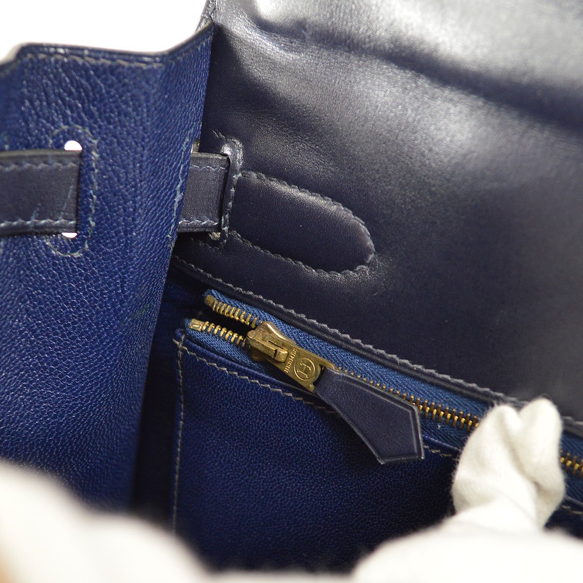HERMES KELLY 32 SELLIER Crinoline Box Calf