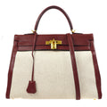 HERMES 2000 KELLY 35 RETOURNE Rouge H Chevre Toile H