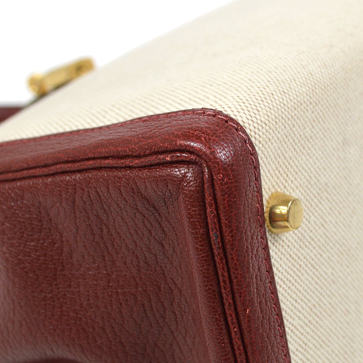 HERMES 2000 KELLY 35 RETOURNE Rouge H Chevre Toile H
