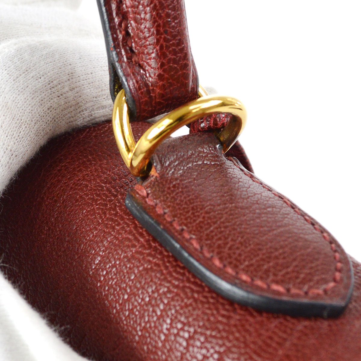 HERMES 2000 KELLY 35 RETOURNE Rouge H Chevre Toile H